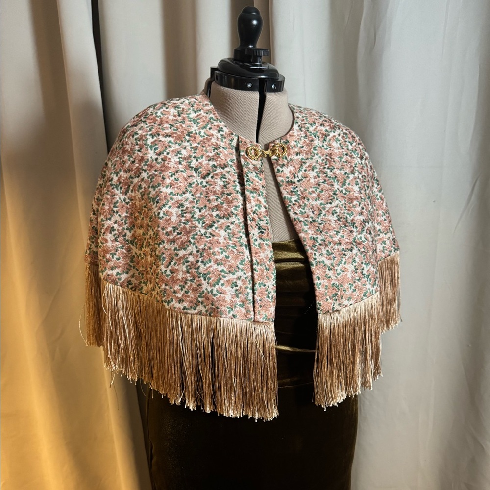 Anthropologie fringe cape